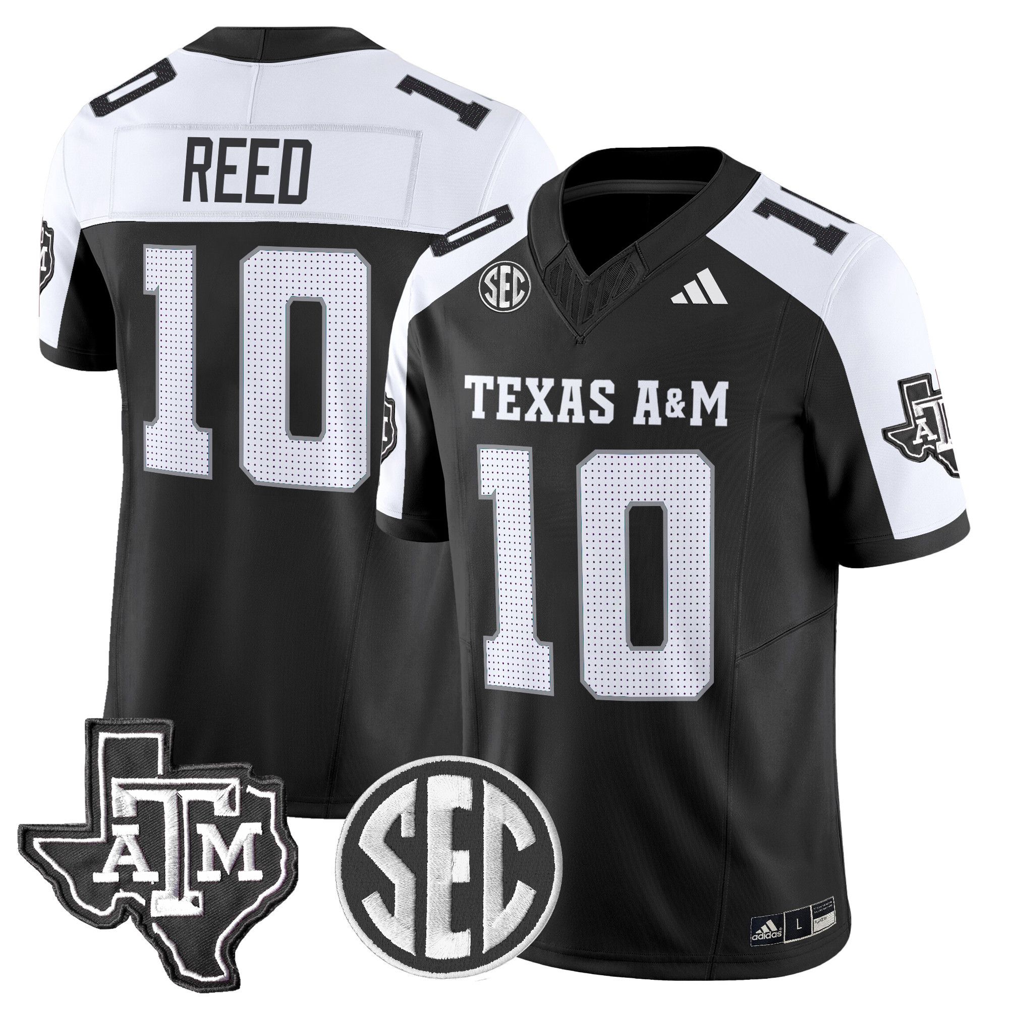 Men Texas A&M Aggies #10 Reed Black 2024 Vapor Limited NCAA Jersey